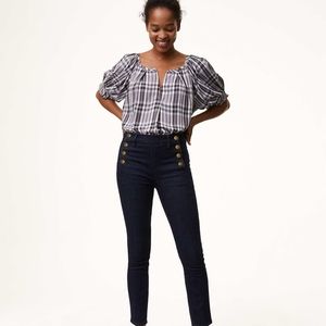 HIGH RISE SKINNY SAILOR JEANS IN DARK RINSE WASH